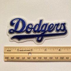 LOS ANGELES DODGERS Official MLB Iron-On Team Script Logo Jersey Sleeve Patch