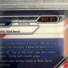 2016 1st Bowman Draft Chrome Refractor Cavan Biggio RC PSA 10 BDC81 Blue Jays