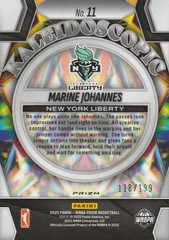2025 Prizm WNBA Marine Johannes Blue Pulsar Kaleidoscopic # 29/49
