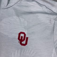 Oklahoma Sooners Pullover Large Gray Tommy Bahama Island Zone Football Sweater