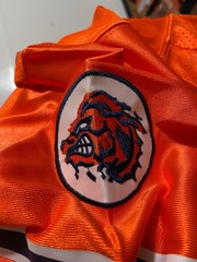 The Waterboy Bourbon Bowl Jersey Mens XL Orange #9 Bobby Boucher Movie Sewn Logo