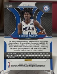 TYRESE MAXEY 2020-21 Panini Prizm Basketball RUBY RED WAVE PRIZM Rookie Card
