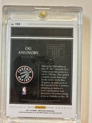 Og Anunoby Patch Autograph Impeccable Elegance On Card Auto /25 Holo Silver