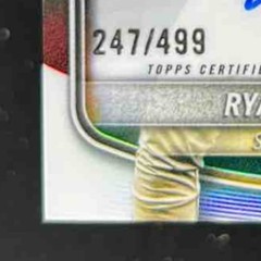 Ryan Wideman 2025 Bowman Draft Chrome Prospect Auto Refractor /499