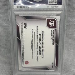 2025 Bowman University Chrome – Chrome Autographs Mario Craver Stealth PSA 10