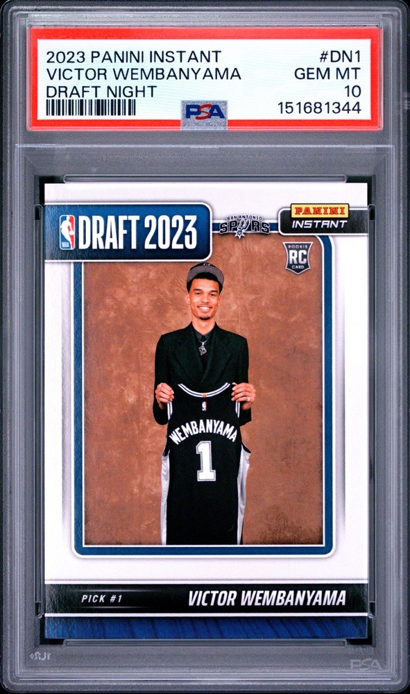 2023-24 Panini Instant Draft Night 2023 Victor Wembanyama #DN-1 RC PSA 10