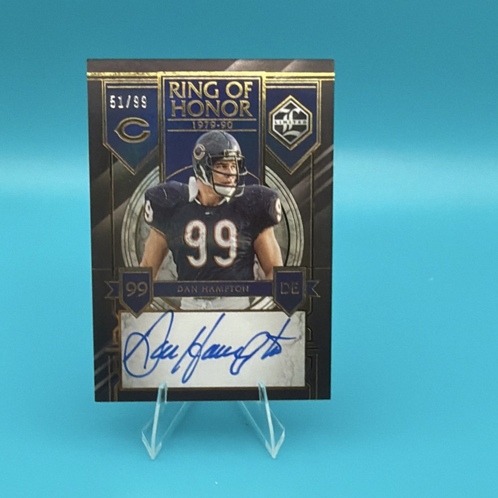 🔥2023 Panini Limited Ring of Honor Dan Hampton #51/99 Bears NFL Football🔥