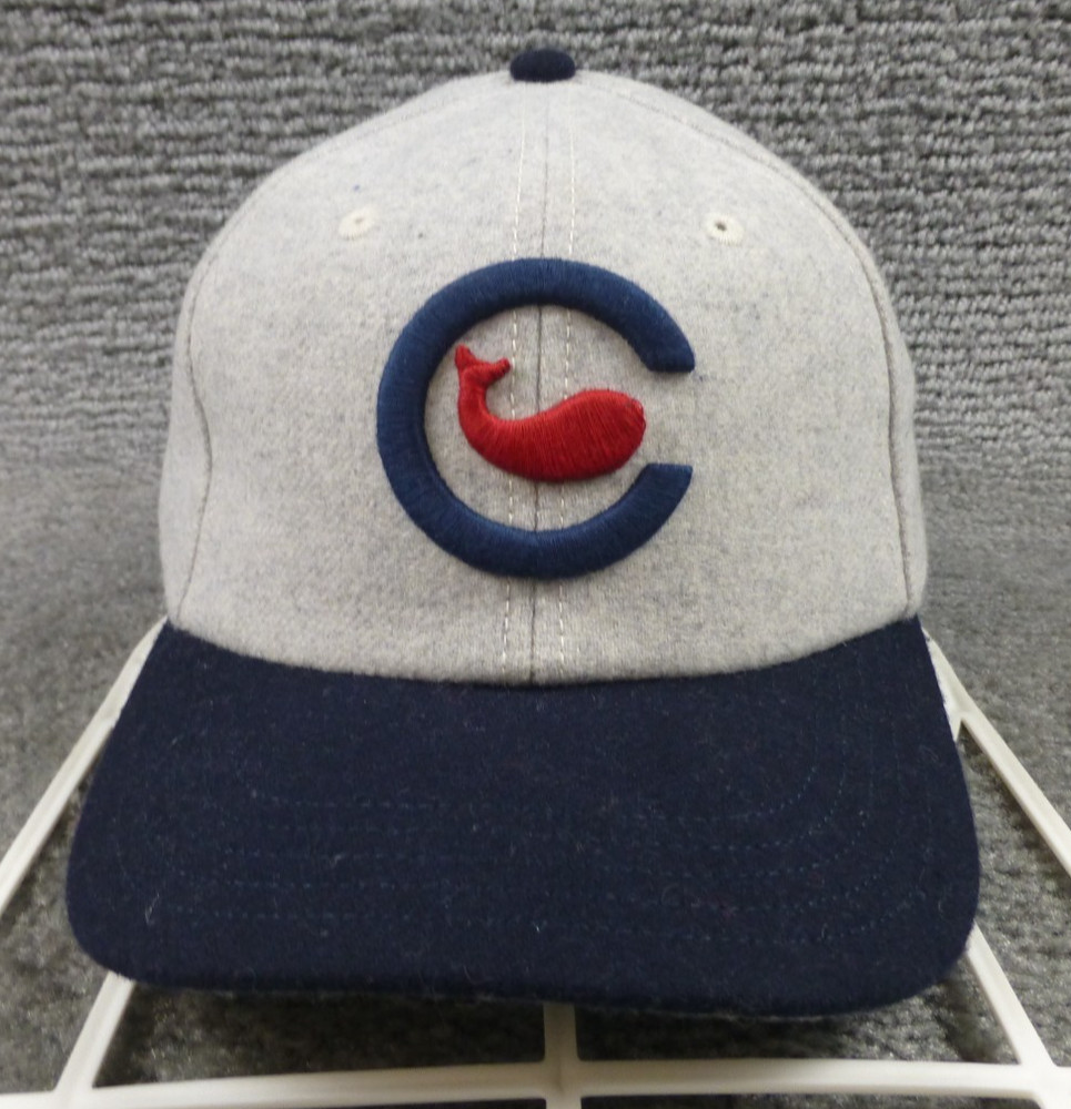 American Needle Archive Chicago Whales MLB Cap White Navy Blue Red Wool Speck