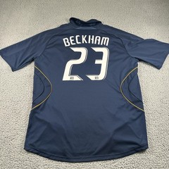 LA Galaxy David Beckham 23 Jersey Mens XL Navy Yellow Soccer 2007 Adidas MLS