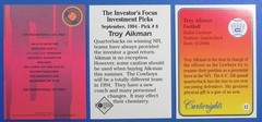 Troy Aikman 9-Card Lot _ Exact Lot (C) includes Promo and Limited-Print Cards