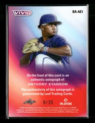 2026 Leaf Vivid Anthony Eyanson Auto Prismatic Teal #/35 #BA-AE1