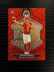 2024 Panini Mosaic Rookies Jayden Daniels #302 Red Sparkle Prizm SSP (RC)