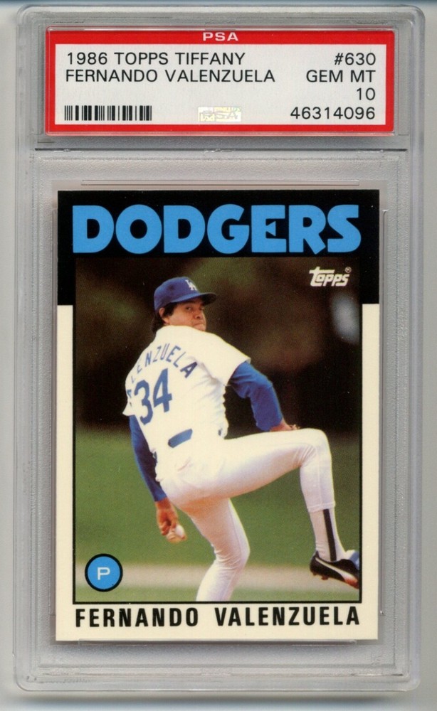 1986 Topps Tiffany Fernando Valenzuela #630 PSA 10! Gem mint! Rare!