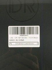 DR Card Binder/ Black / 1000+ Pocket/ Holds 1024 Cards/ 16 Pocket Ringless Album