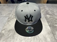 NWT Kipa Premium New York Yankees Gray/ Black NY/ Black Brim Hat Cap Lid