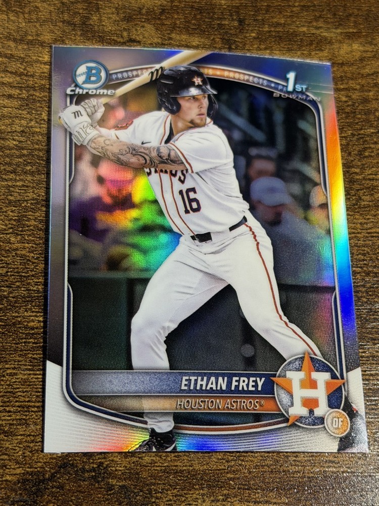 ETHAN FREY 2025 Bowman Draft #BDC-47 1st Chrome Silver Refractor