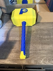 Indiana Pacers 3D Printed Thor Hammer with wall mount