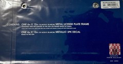 OSU Buckeyes Chrome License Plate Frame + 3 Metalic Decals Free Shipping