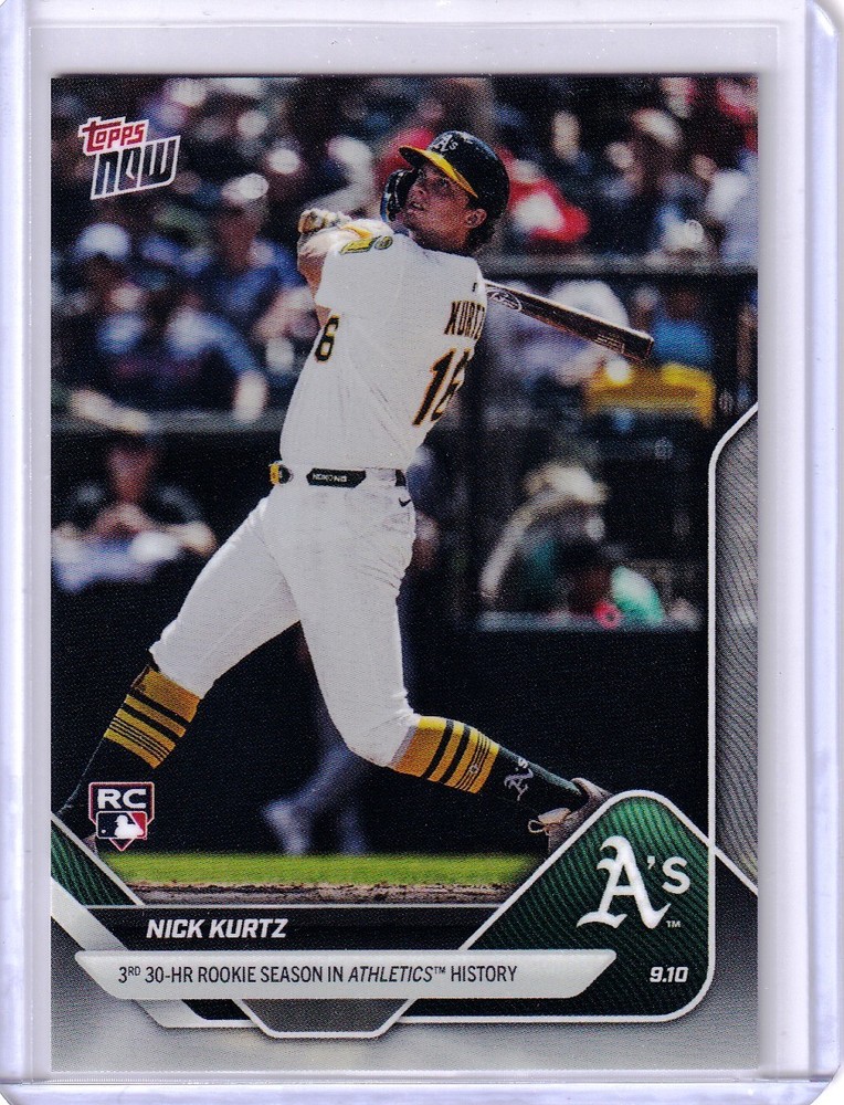 Nick Kurtz 2025 Topps Now #687 Rookie RC • 30 HR Season Highlight In Athletics