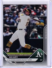 Nick Kurtz 2025 Topps Now #687 Rookie RC • 30 HR Season Highlight In Athletics