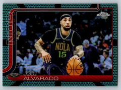 Jose Alvarado Topps 2025-26 Topps Chrome Blue Basketball Refractor #144