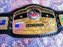 NWA DOMED GLOBE WORLD HEAVYWEIGHT CHAMPIONSHIP BELT ADULT SIZE 4MM ZINC