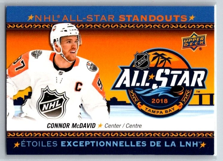 2018-19 Upper Deck Tim Horton&rsquo;s All-Star #AS-1 Connor McDavid Edmonton Oilers