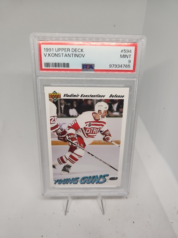 1991 UPPER DECK #594 VLADIMIR KONSTANTINOV ROOKIE RC PSA 9 MINT