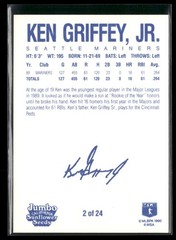 1990 Jumbo California Sunflower Seeds #2 Ken Griffey Jr HOF [NM] [Base Set Card]