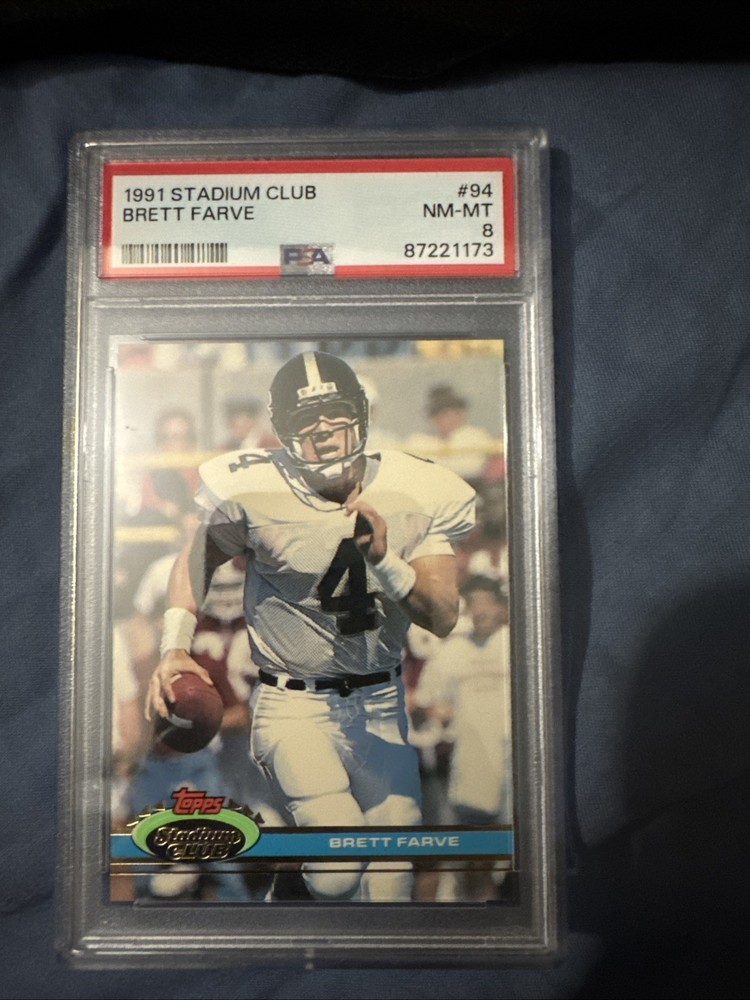 1991 Topps Stadium Club Brett Favre #94 (RC) Error Card
