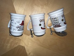 3 Vintage Rare Set Of 1991 92 93 Chicago Bulls Championship Steins ALL #594 MINT