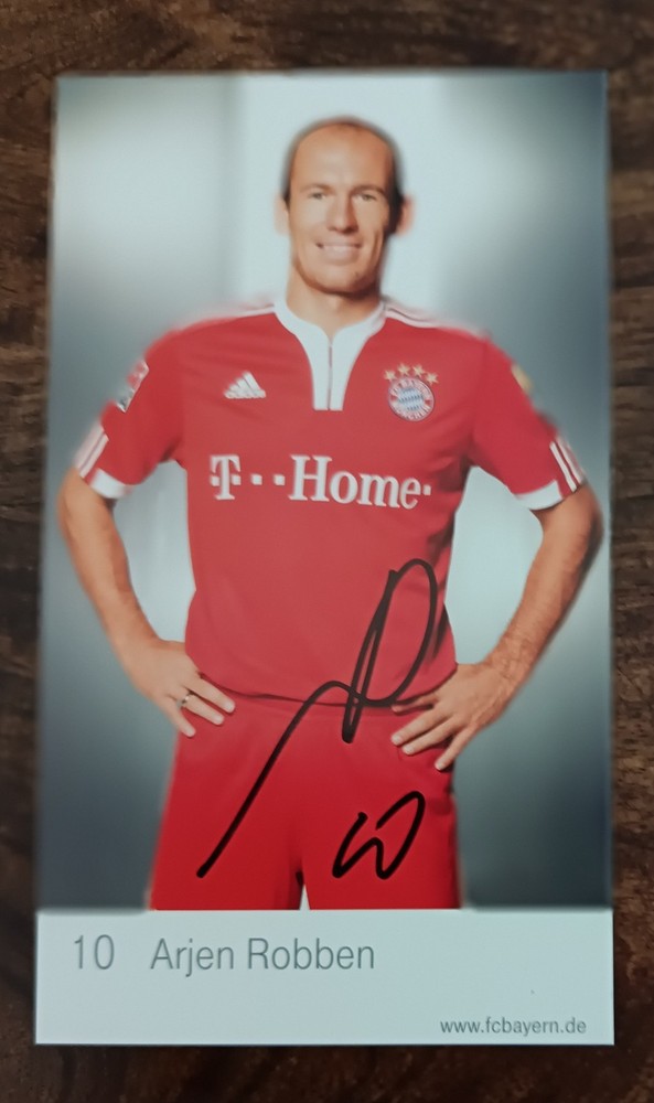 Arjen Robben – Chelsea Netherlands Football Hand Signed 6¼ »x3½ » Photo AFTAL COA