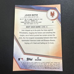2025 Bowman&rsquo;s Best Juan Soto Refractor #4 Mets
