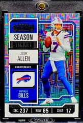 Josh Allen RARE MOJO REFRACTOR INVESTMENT CARD SSP PANINI BILLS MVP ROY MINT