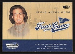 2004 Donruss World Series Apolo Anton Ohno Fans of the Game #FG-3 Card