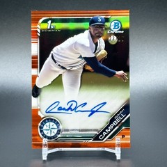 2019 Bowman Chrome ISAIAH CAMPBELL #&rsquo;d /25 1st Auto Orange REFRACTOR RC