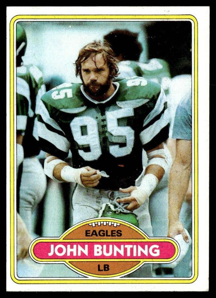 1980 Topps Football Card John Bunting Philadelphia Eagles #251 NM
