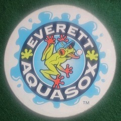 EVERETT AQUASOX Baseball Sticker 4 inch Diameter Unused 1995