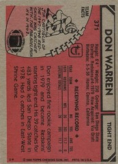 1980 Topps – Don Warren #371 (RC)