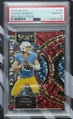 2023 Select Justin Herbert Red Disco 1/49 PSA 10 Chargers