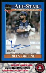 Riley Greene 2026 Topps 1991 35th Anniversary All-Stars Auto Blue #91AS-RG /150
