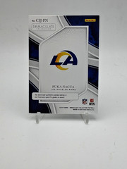 Puka Nacua 2025 Panini Immaculate Clearly Jumbo Patch NFL Shield Floating **