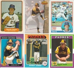 20 RANDY JONES different card lot w/ 8 vintage & RC 1974 – 2004 Padres Mets