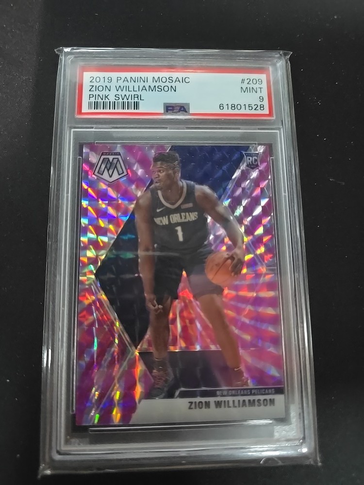 2019-20 Panini Mosaic Pink SWIRL FOTL /11 PSA9 RC