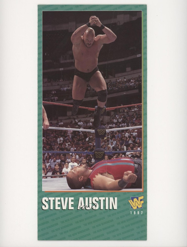 1996-98 WWF Magazine Cards Bookmarks Steve Austin #SCSA HOF 0ad
