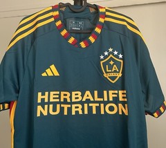 LA Galaxy Adidas Authentic Away Soccer Jersey Mystery Green 2023-2024 #HI1873