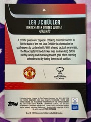 2025-26 Topps Chrome UEFA Sapphire Women&rsquo;s UWCL LEA SCHULLER Red Refractor /5