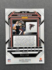 2022 Panini Prizm Younghoe Koo Premium Pandora #17 Atlanta Falcons /400
