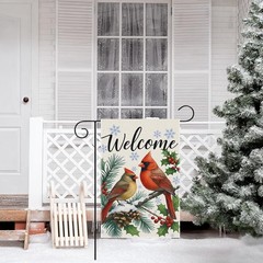12 x 18 Inches Winter Cardinal Welcome 12 inches x 18 inches,