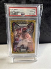 2024 Prizm James Wood Gold Shimmer FOTL #7/7 Washington Nationals PSA 10
